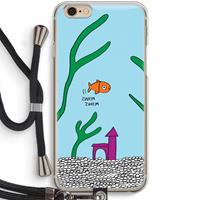CaseCompany Aquarium: iPhone 6 / 6S Transparant Hoesje met koord