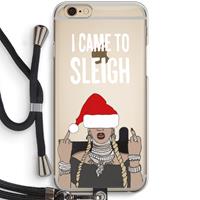 CaseCompany Came To Sleigh: iPhone 6 / 6S Transparant Hoesje met koord