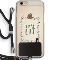 CaseCompany It's Lit: iPhone 6 / 6S Transparant Hoesje met koord