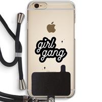 CaseCompany Girl Gang: iPhone 6 / 6S Transparant Hoesje met koord