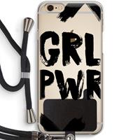CaseCompany Girl Power #2: iPhone 6 / 6S Transparant Hoesje met koord