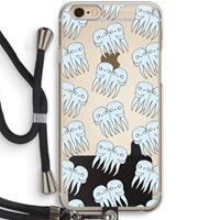 CaseCompany Octopussen: iPhone 6 / 6S Transparant Hoesje met koord