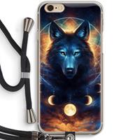 CaseCompany Wolf Dreamcatcher: iPhone 6 / 6S Transparant Hoesje met koord