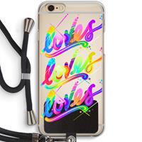 CaseCompany Loves: iPhone 6 / 6S Transparant Hoesje met koord