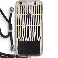 CaseCompany Moroccan stripes: iPhone 6 / 6S Transparant Hoesje met koord