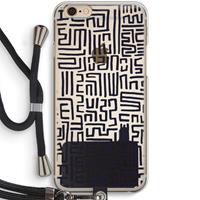 CaseCompany Moroccan Print: iPhone 6 / 6S Transparant Hoesje met koord