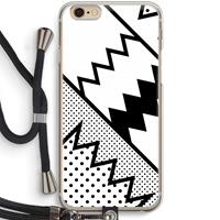 CaseCompany Pop Art #5: iPhone 6 / 6S Transparant Hoesje met koord