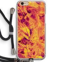CaseCompany Eternal Fire: iPhone 6 / 6S Transparant Hoesje met koord