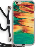 CaseCompany Green Inferno: iPhone 6 / 6S Transparant Hoesje met koord
