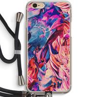 CaseCompany Pink Orchard: iPhone 6 / 6S Transparant Hoesje met koord