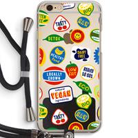 CaseCompany Fruitsticker: iPhone 6 / 6S Transparant Hoesje met koord