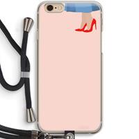 CaseCompany High heels: iPhone 6 / 6S Transparant Hoesje met koord