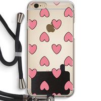 CaseCompany Ondersteboven verliefd: iPhone 6 / 6S Transparant Hoesje met koord