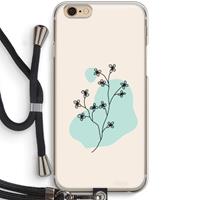 CaseCompany Love your petals: iPhone 6 / 6S Transparant Hoesje met koord