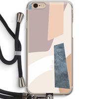 CaseCompany Luca: iPhone 6 / 6S Transparant Hoesje met koord
