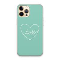 CaseCompany Best heart pastel: iPhone 13 Pro Max Transparant Hoesje