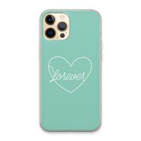 CaseCompany Forever heart pastel: iPhone 13 Pro Max Transparant Hoesje