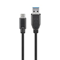 Goobay USB 3.1 GEN 2 (USB 3.0) USB-C (M) naar USB-A (M) kabel - 10Gbit/s - Up to 60W - USB adapter - OTG kabel - USB-C (M) naar USB-A (M) kabel - 1m - 10Gbit/s - GEN 2 - zwart