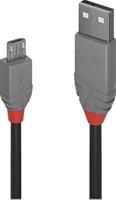 LINDY Anthra Line - USB-kabel - USB (M) naar micro-USB type B (M) -