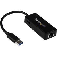 StarTech USB 3.0 to Gigabit Ethernet Adapter NIC w/ USB Port Black