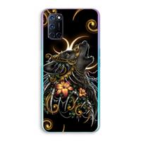 CaseCompany Huilende Wolf: Oppo A92 Transparant Hoesje