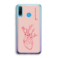 CaseCompany Blooming Heart: Huawei P30 Lite Transparant Hoesje