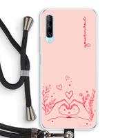 CaseCompany Love is in the air: Huawei P Smart Pro Transparant Hoesje met koord