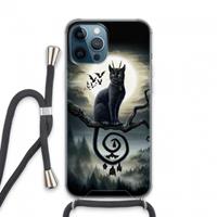 CaseCompany Moonlight Companions: iPhone 13 Pro Max Transparant Hoesje met koord