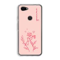 CaseCompany Giving Flowers: Google Pixel 3a Transparant Hoesje