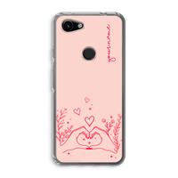 CaseCompany Love is in the air: Google Pixel 3a Transparant Hoesje
