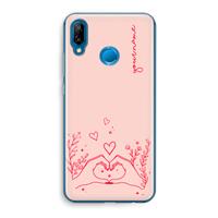 CaseCompany Love is in the air: Huawei P20 Lite Transparant Hoesje