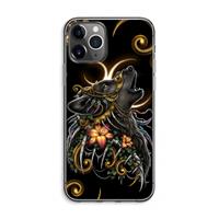 CaseCompany Huilende Wolf: iPhone 11 Pro Max Transparant Hoesje