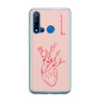 CaseCompany Blooming Heart: Huawei P20 Lite (2019) Transparant Hoesje