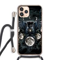 CaseCompany Sinister Wings: iPhone 11 Pro Max Transparant Hoesje met koord