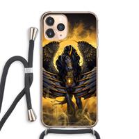 CaseCompany Pegasus: iPhone 11 Pro Max Transparant Hoesje met koord