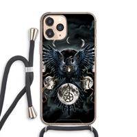 CaseCompany Sinister Wings: iPhone 11 Pro Transparant Hoesje met koord