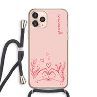 CaseCompany Love is in the air: iPhone 11 Pro Transparant Hoesje met koord