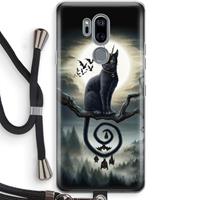 CaseCompany Moonlight Companions: LG G7 Thinq Transparant Hoesje met koord