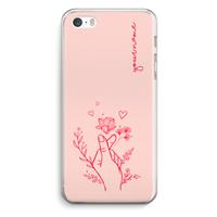 CaseCompany Giving Flowers: iPhone 5 / 5S / SE Transparant Hoesje