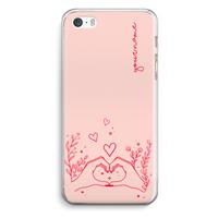 CaseCompany Love is in the air: iPhone 5 / 5S / SE Transparant Hoesje