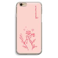 CaseCompany Giving Flowers: iPhone 6 / 6S Transparant Hoesje