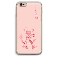 CaseCompany Giving Flowers: iPhone 6 Plus / 6S Plus Transparant Hoesje