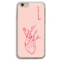 CaseCompany Blooming Heart: iPhone 6 Plus / 6S Plus Transparant Hoesje