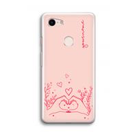 CaseCompany Love is in the air: Google Pixel 3 Transparant Hoesje