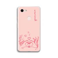 CaseCompany Love is in the air: Google Pixel 3 XL Transparant Hoesje