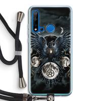 CaseCompany Sinister Wings: Huawei P20 Lite (2019) Transparant Hoesje met koord