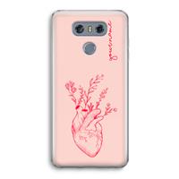 CaseCompany Blooming Heart: LG G6 Transparant Hoesje