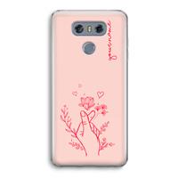 CaseCompany Giving Flowers: LG G6 Transparant Hoesje