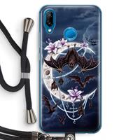 CaseCompany Vleermuizen Maan: Huawei P20 Lite Transparant Hoesje met koord