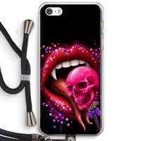 CaseCompany Dodelijk zoet: iPhone 5 / 5S / SE Transparant Hoesje met koord